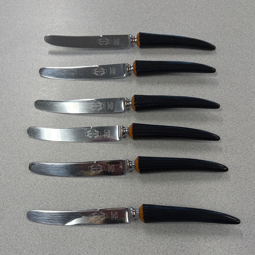 6-Piece Stainless Steel Butter Knife Set - Royal Brand Cutlery Sheffield England